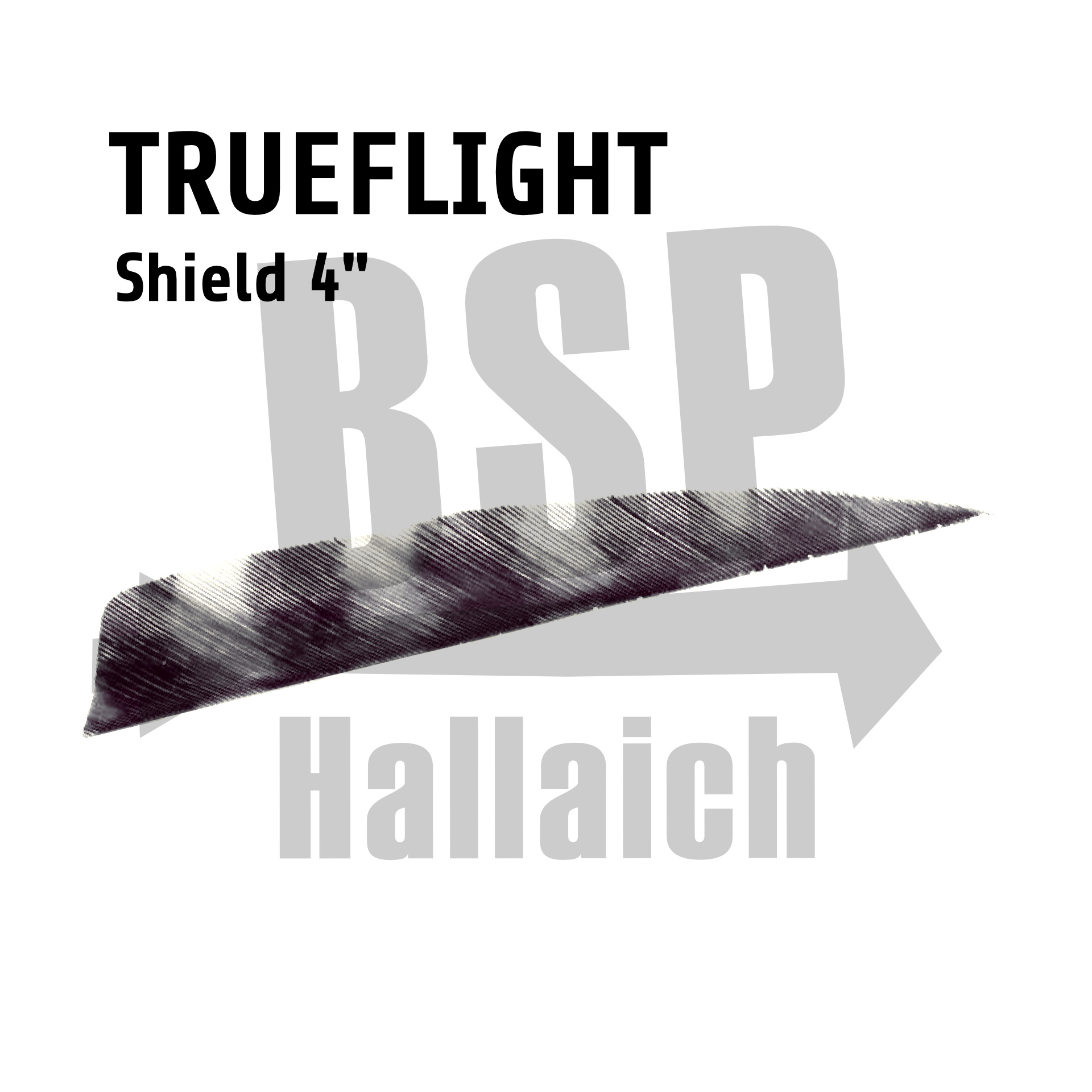 Trueflight Shield 4" Barred  White Grey