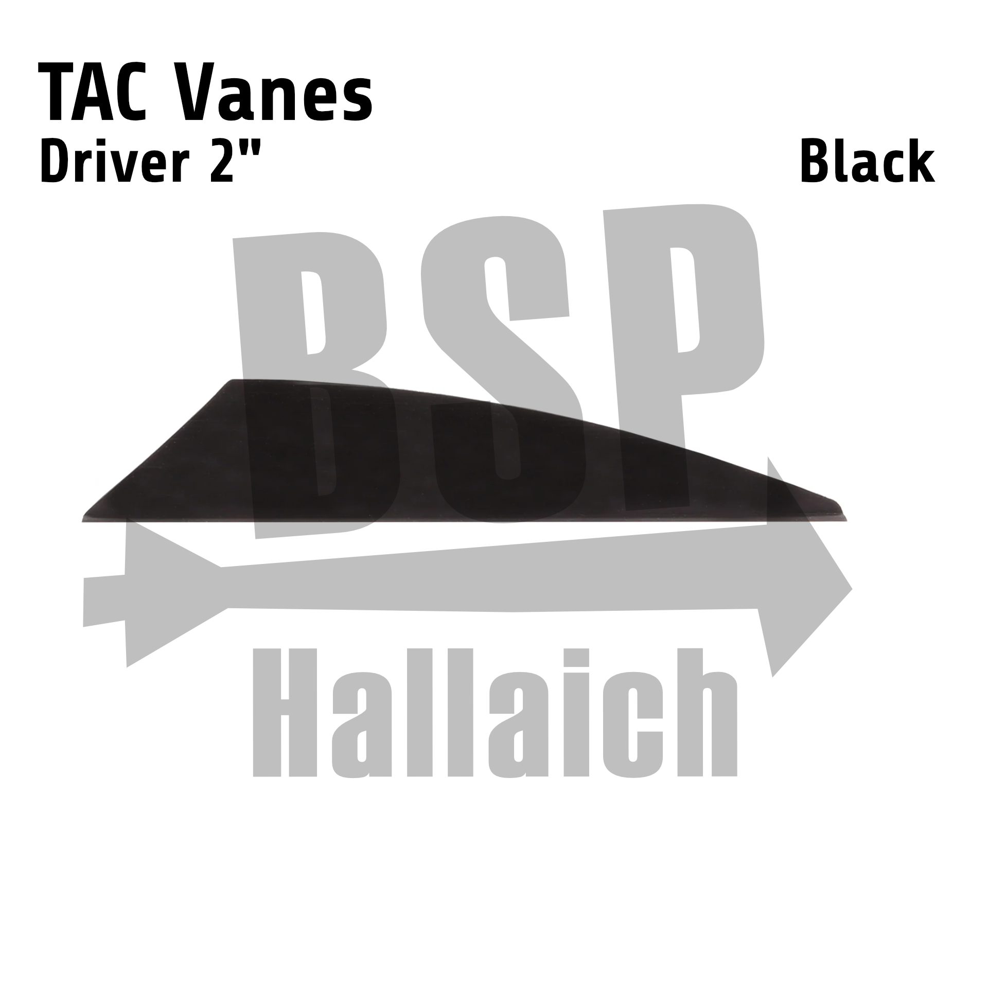TAC Vanes - Driver 2" Black