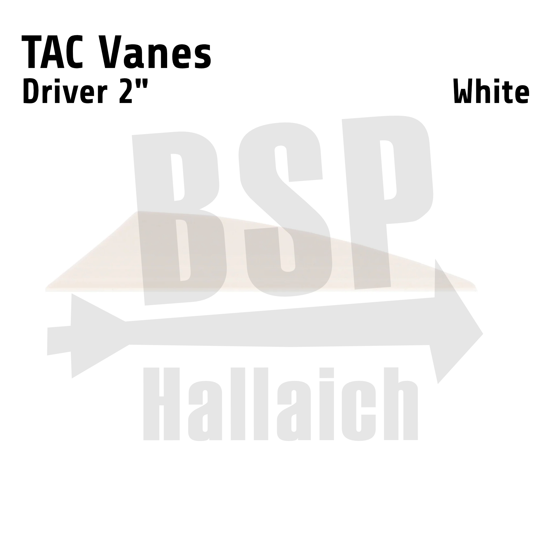 TAC Vanes - Driver 2" White