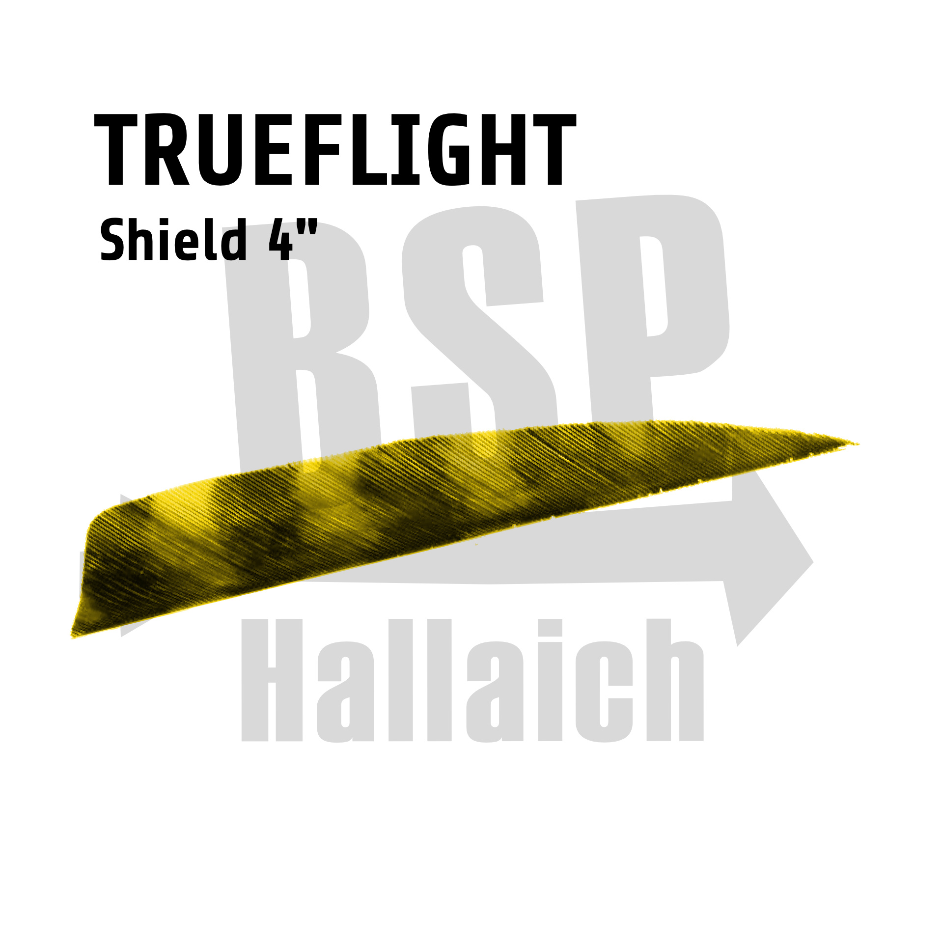 Trueflight Shield 4" Barred  Yellow